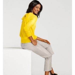 CAbi Canary Yellow Tie Pull On Sweater